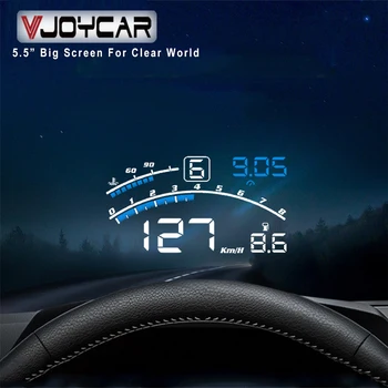 

Vjoycar V41 Newest Head Up Display Car OBDII EUOBD 5.5" Windshield Projector HUD Display Shift Reminder Water Temp. RPM KM/H MPH