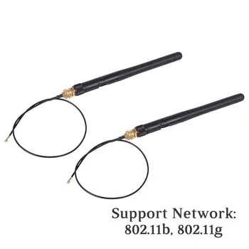 

2PCS 2.4GHz 3dBi RP-SMA Wifi antenna & IPX/U.fl pigtail cable for mini PC PCI Card