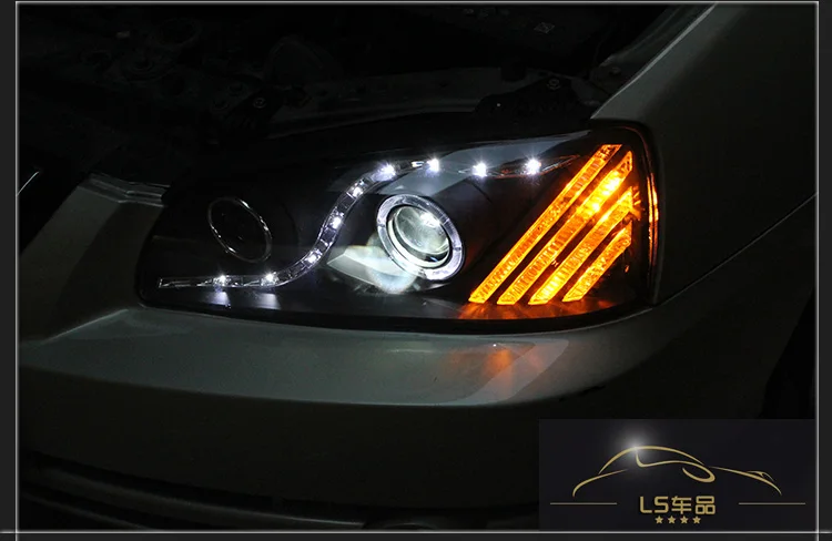 Автомобильный Стильный чехол на голову для hyundai Elantra 2004-2010 фары светодиодный фары DRL Объектив Двойной Луч Биксеноновые HID аксессуары