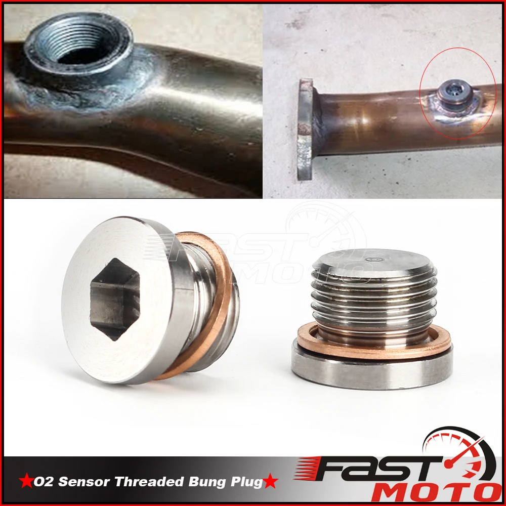 O2 Sensor Bung Plug Weld Stepped Exhaust O2 Oxygen Sensor Bung Nut