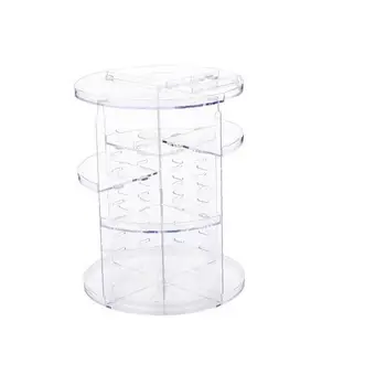 

Clear Makeup Organizer 360 Degree Rotating Adjustable Acrylic Cosmetic Storage Display Case for Jewelry Makeup Brushes