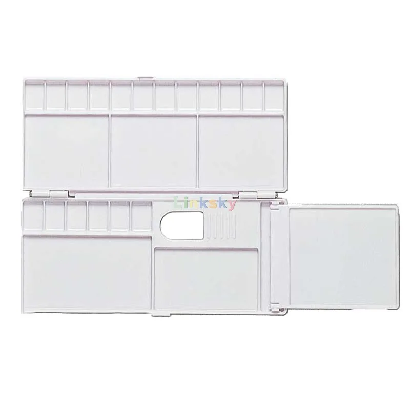 Holbein PP Resin Folding Three Side Watercolor Palette 18 / 24 Grids,Multi Grid Color Matching Area, Create Rich Colors.