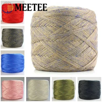 

Meetee 250g Colorful Gold Wire Imitation Velvet Wool Yarn Hand Weaving Scarf Baby Line DIY Crochet Knit Soft Yarns Material