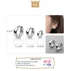 TrustDavis Man/Women's 925 Sterling Silver Hoop Earrings Cute Neat Gift ForGirls/Boys Fine Jewelry Accessory Party Gift  DA1417 ► Photo 2/6