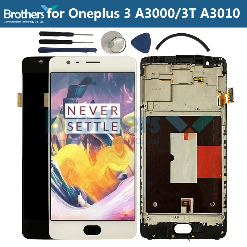 

AMOLED for Oneplus 3 3T LCD Screen LCD Display for Oneplus 3T A3010 / 3 A3000 Touch Screen Assembly With Frame Touch Digitizer