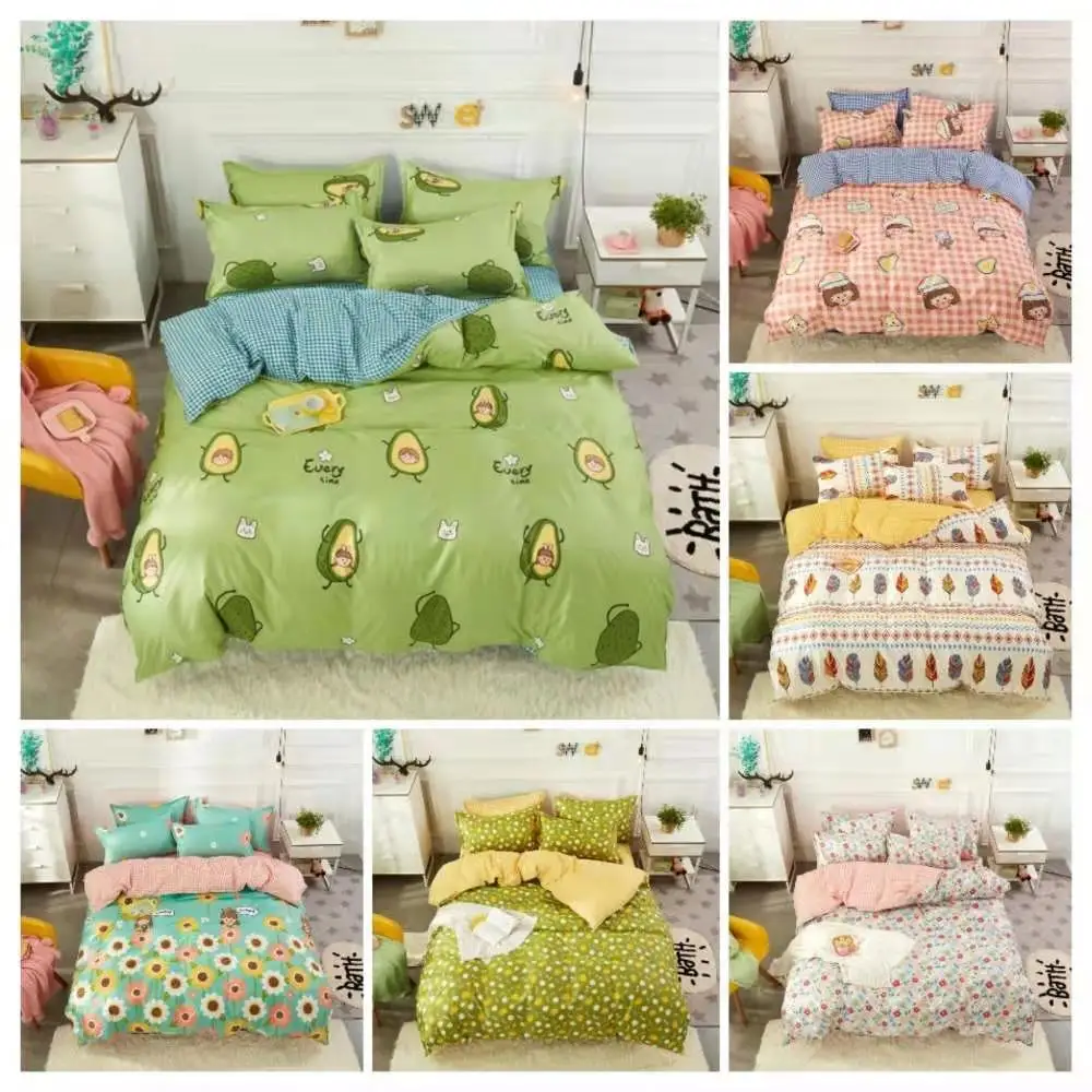 

cute cartoon Home Textile art Duvet Cover Pillow Case Bed Sheet Boy Kid Teen Girl Bedding Linens Set King Queen Twin