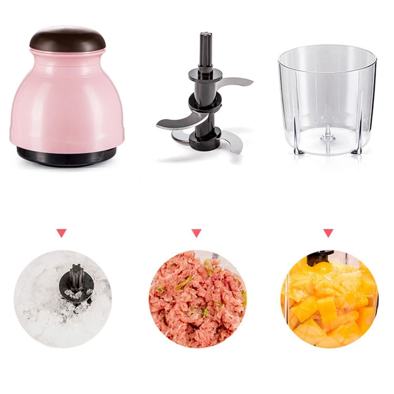 Blender Mini Electric Meat Grinder Food Processor Vegetable Fruit Blender Chopper 500Ml Kitchen Appliances Food Processor Mixer