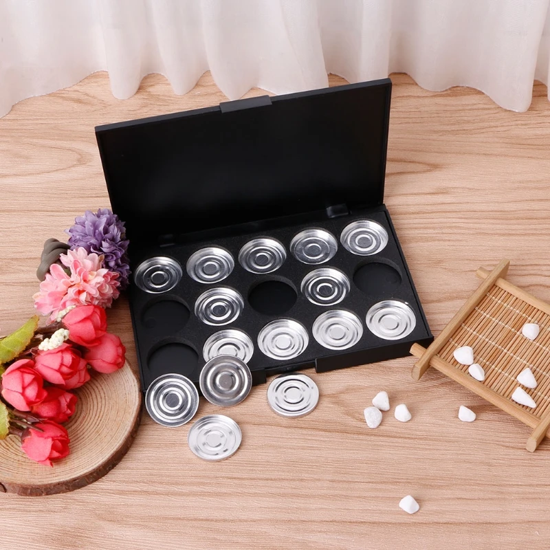 

15PCS 26mm Empty Cosmetics Makeup Eyeshadow Aluminum Palette DIY Pans Case Tool