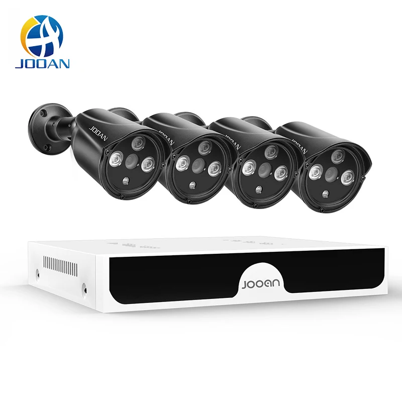 US $165.65 Video Surveillance H265 4MP POE Security Camera System Kit Video Record IP Camera IR Outdoor Waterproof CCTV NVR Set