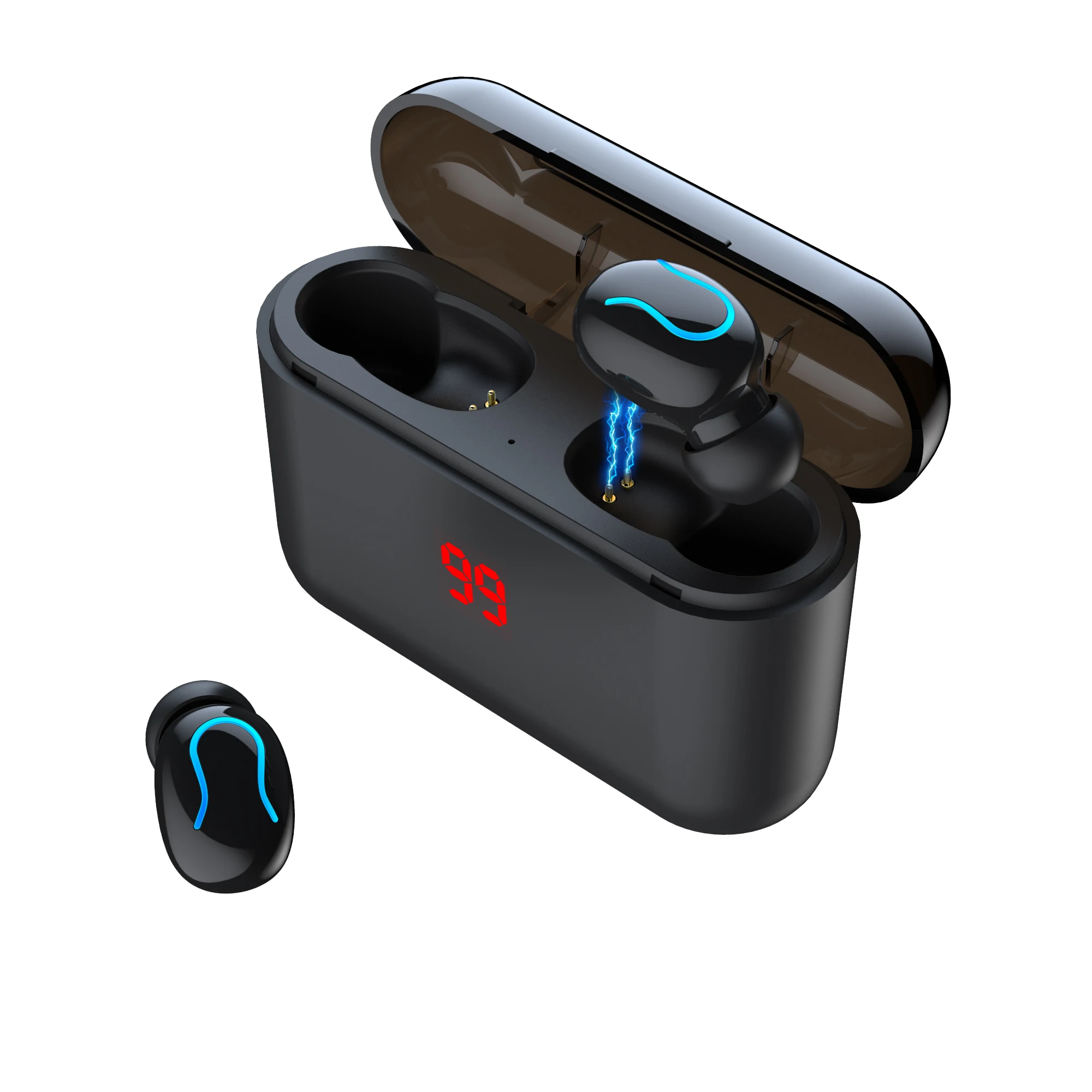 Handsfree Бизнес водонепроницаемые наушники Bluetooth с микрофоном Голосовое управление Беспроводная bluetooth-гарнитура для телефонов ушной крючок