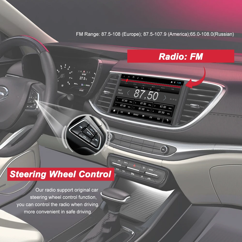 Best Bonroad  2Din Android 8.1 for Lada VESTA corss accessories 2015 2018 2019 Car Radio Multimedia Video Player Navigation SWC model 3