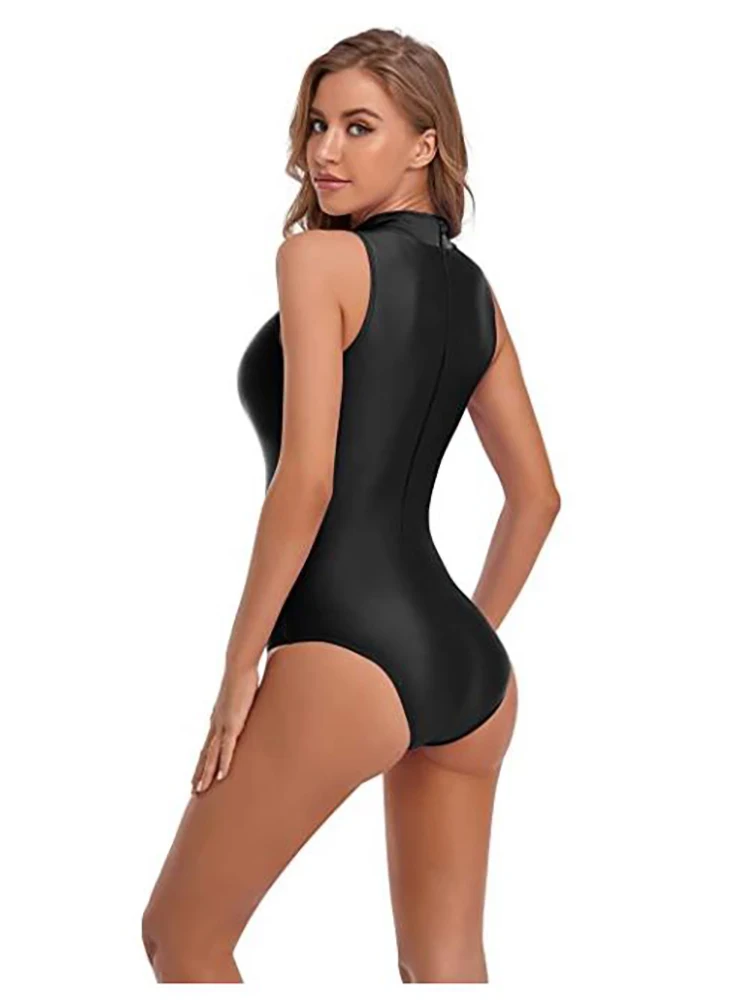 Women high neck sleeveless leotard Spandex bodysuit Nylon gymnastics Yoga ballet leotards For adults