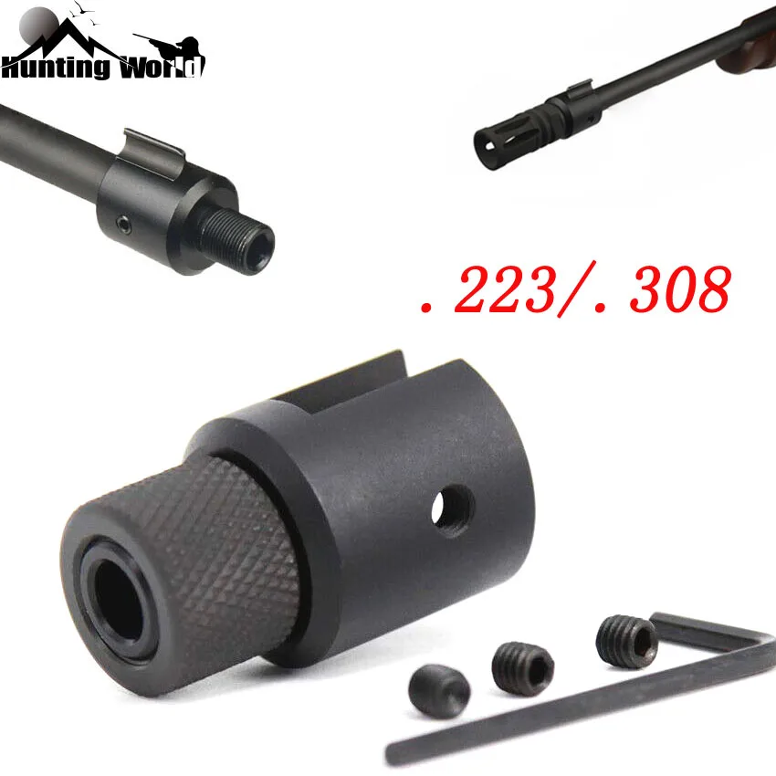 

Tactical .223 .308 Thread Protector 1/2-28 5/8-24 Muzzle Brake w/ Steel Barrel End Thread Protector Compensator for Ruger 10 22