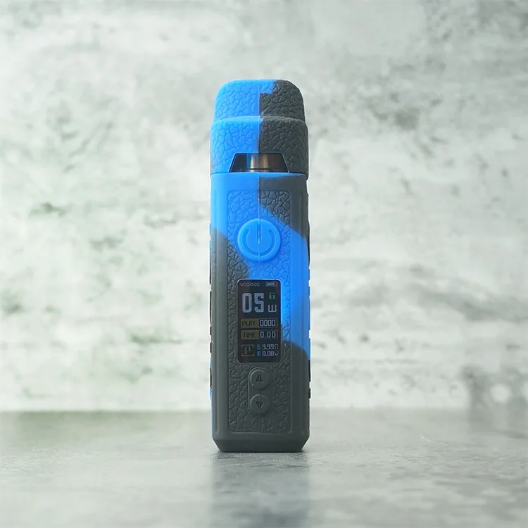 10 шт. защитный силиконовый чехол для VOOPOO vinci pod Mod Vape kit текстура кожи резиновый рукав Щит Обложка подходит для Voopoo vinci - Цвет: black blue