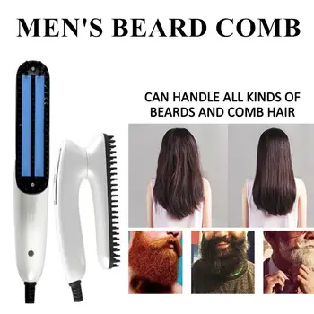 

Electric Multifunctional Beard Foldable Straightener Care Styler Brush Men Fast Heated Straight Comb Profissional Styling Tools