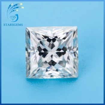 

Loose moissanite bead 7.5*7.5mm square cut 2.5mm test positive gemstone best price for jewelry