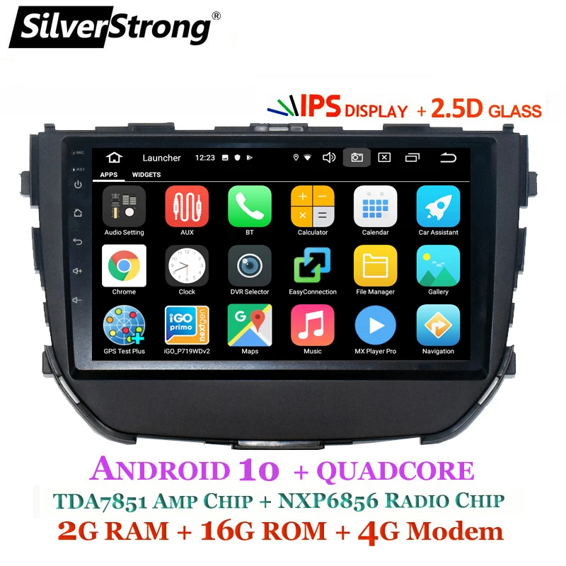 SilverStrong IPS Android10.0 Автомобильный GPS 2DIN для Suzuki Brezza Vitara Maruti аудио головное устройство