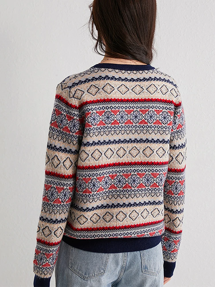 Fair Isle 100% Wool Relaxed Pullover Classic