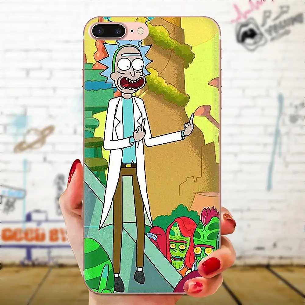 Мягкий TPU модный Rick Y Morty Para Для huawei Honor mate 7 7A 8 9 10 20 V8 V9 V10 G Lite Play Mini Pro P