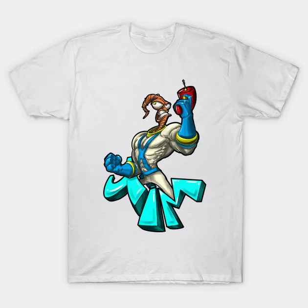 Мужская футболка Earthworm Jim для женщин и мужчин|Футболки| |