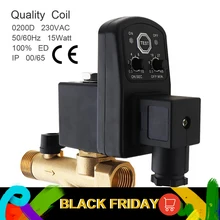 1/2 дюймовый электромагнитный клапан AC220V 1.6Mpa электронный сливной клапан Временный Воздушный компрессор бензобак, Зерноуборочные комбайны, обрабатывающие автоматически 2-способ прочный сливной клапан