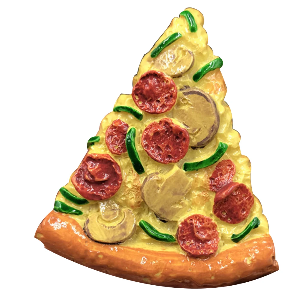 Pizza Милый холодильник 3D смолы стены портативные аксессуары путешествия сувенир домашний холодильник подарок, магнит мини Кухня украшения комнаты ремесла - Цвет: Pizza