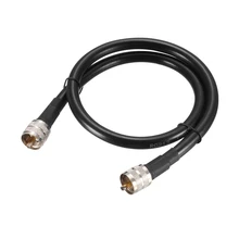 Uxcell 1 шт. 1-12 футов RG213 коаксиальный кабель w Pl-259 штекер-Pl-259 мужские разъемы для cb любительские двухсторонние радиоприложения