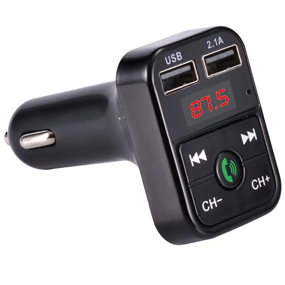Adeeing Bluetooth fm-передатчик Автомобильный MP3 аудио музыкальный плеер 5 цветов двойной USB Радио модулятор Автомобильный комплект - Название цвета: black