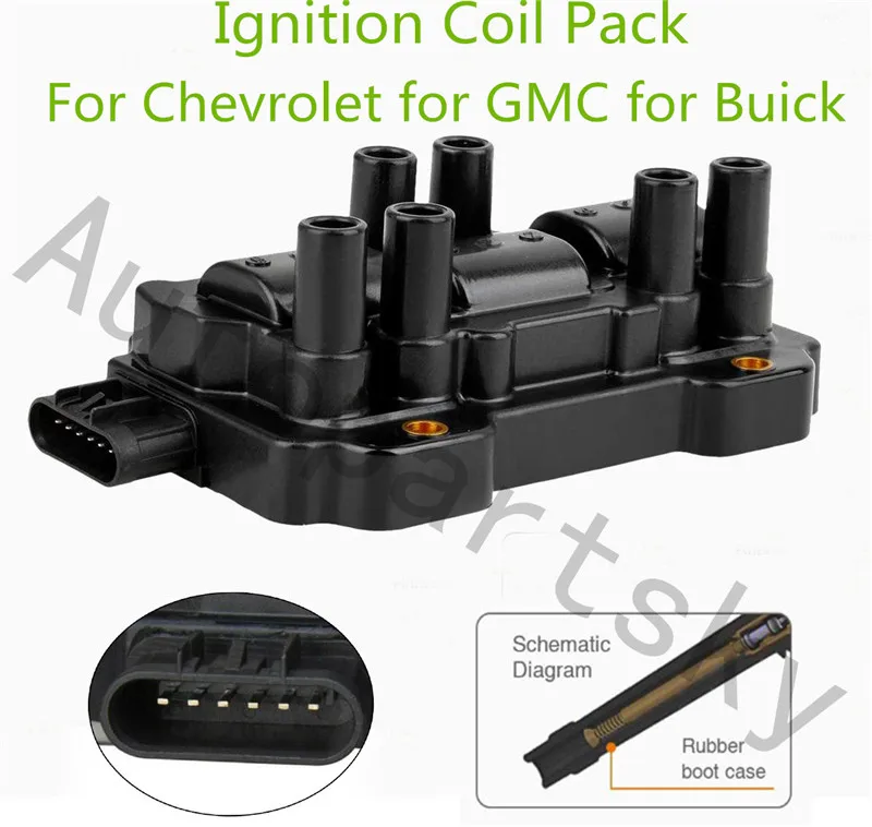 Новая катушка зажигания UF434 для Chevy GMC Buick Pontiac Saturn 3 4 5 9 4.3L 12568185 12579177 1788235 D591A D599A |