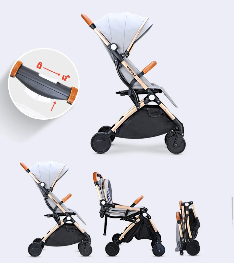 Babyyoya Tianrui lightweight portable folding baby stroller can sit can lie one key operation small and light easy for travel