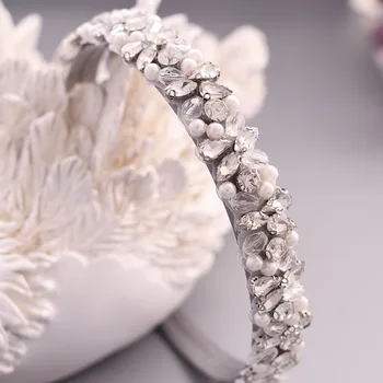 

TRiXY S387-FG Luxury Baroque Rhinestone Jeweled Hairband For Women Rose gold wedding headpieces baroque headband hair Jewelry