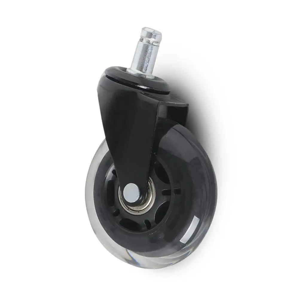

Hot New 3 Inch Transparent Caster Pu Circlip Wheel Office Chair Caster Furniture Silent Wheel Double Bearing Structure