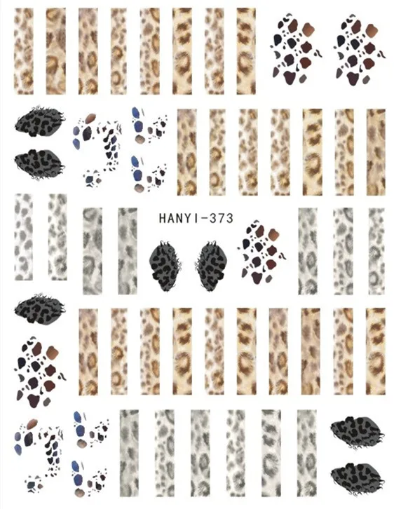 Hanyi серия Hanyi-372-373 дизайн милый стеклянный стакан крутой стикеры 3D на ногти nail Art Наклейка шаблон diy Инструменты для ногтей украшения - Цвет: HANYI-373