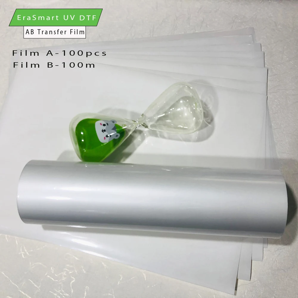 Erasmart 100 Pcs Ab Film Dtf Uv Sticker 