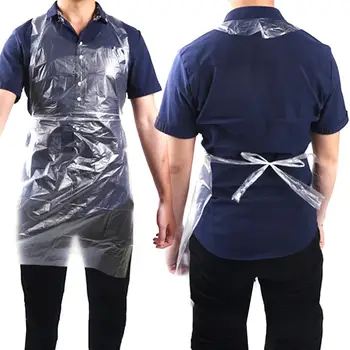 

50/100Pcs Kids Adults Plastic Disposable Anti Oil Stain Cooking Painting Apron