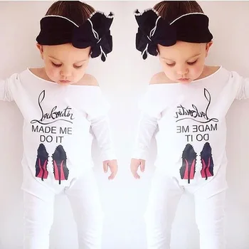 

New Born Baby Girl Jumpsuit High Heel Print Little Girls Clothing Long Sleeve Baby Toddle Clothes Pajamas Robe Bebe Fille