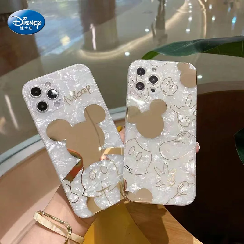Hot stamping disney Mickey Minnie phone case For iphone 12 11 Pro Max