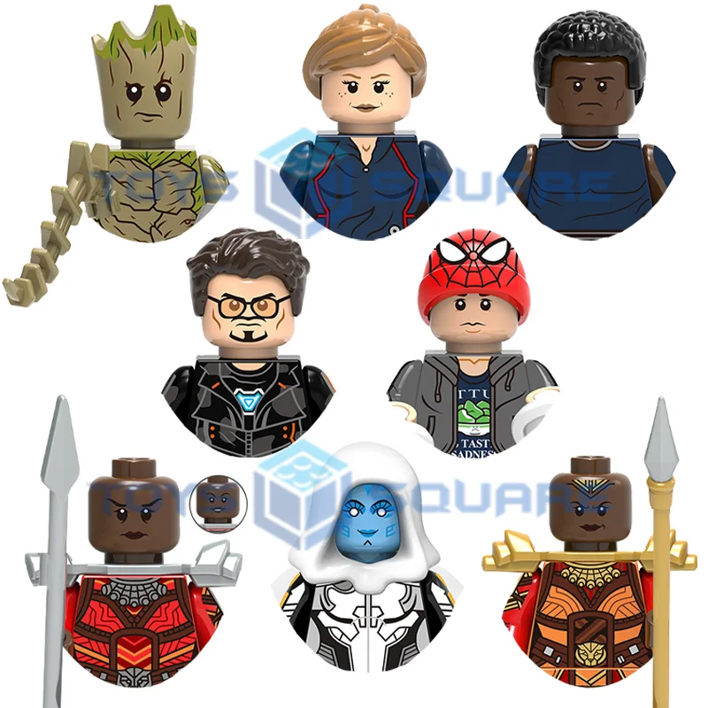 The Pepper Groot Spider Iron Ayo Okoye War Supergiant Machine Man модель строительных блоков кубики MOC набор
