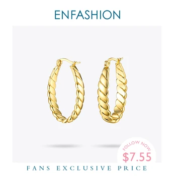 

Enfashion Twist Rope Hoop Earring Gold Color Earings Rope Circle Earrings Trendy Big Round Earrings For women Jewelry EM181065