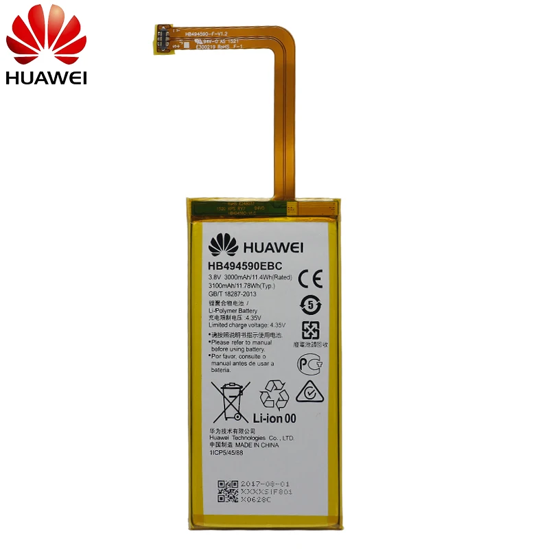 Оригинальный аккумулятор для телефона Hua Wei HB494590EBC Huawei Honor 7 Glory PLK TL01H ATH AL00 сменные