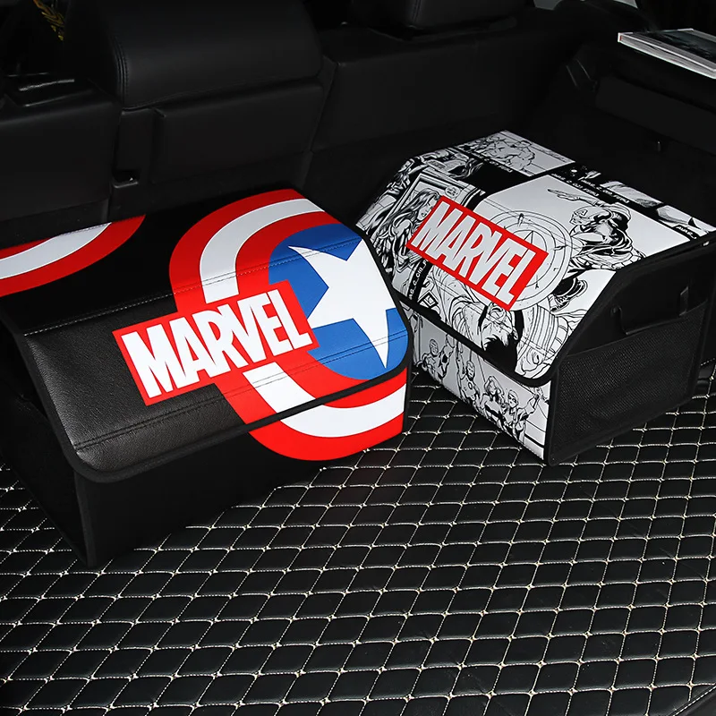 

Marvel Genuine Product Vehicle-mounted Storage Box Car Trunk Sorting Box for Collection PU Leather Personalized & Creative Carto