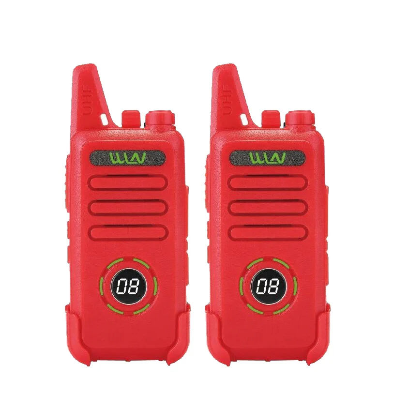 2 шт. WLN KD C1 plus Mini Walkie Talkie UHF 400 470 МГц с 16 канальным двухсторонним Радио FM