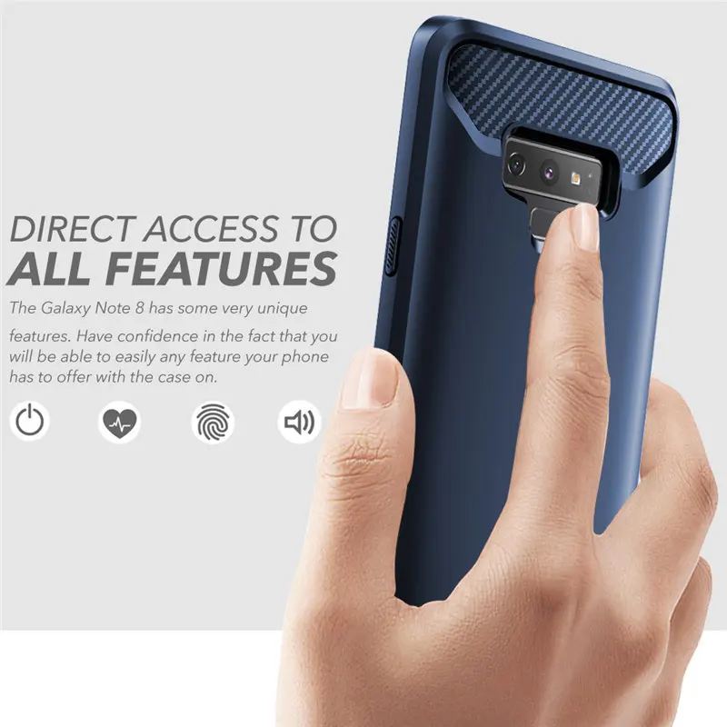 For Samsung Galaxy Note 9 Case Clayco Xenon Full-Body Rugged Cover with Built-in 3D Curved Screen Protector For Galaxy Note 9 4