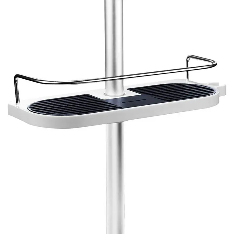 

Shower Shelf Telescopic Adjustable Bathroom Organizer Shelf for Shower Bar for Soap Shampoo Lotion 18-25mm