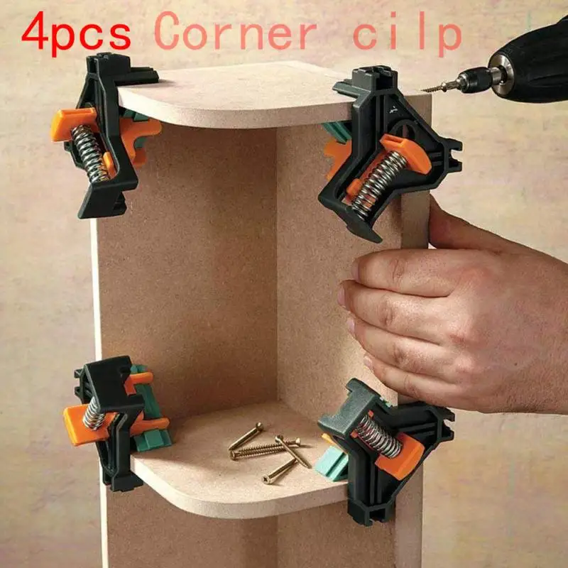 

4 PCS Rugged 90 Degree Right Angle Clamp DIY Corner Clamps Quick Fixed Fishtank Glass Wood Picture Frame Woodwork Right Angle