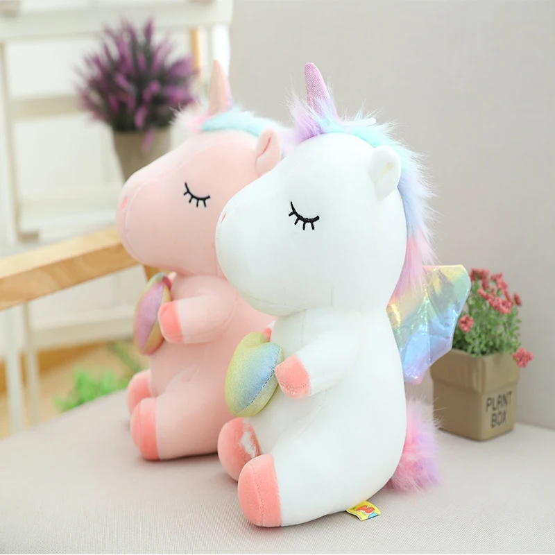 

New Soft And Cute Unicorn Toy Plush Toy Animal Horse Childrenâ€™s Doll Birthday Gift 25CM