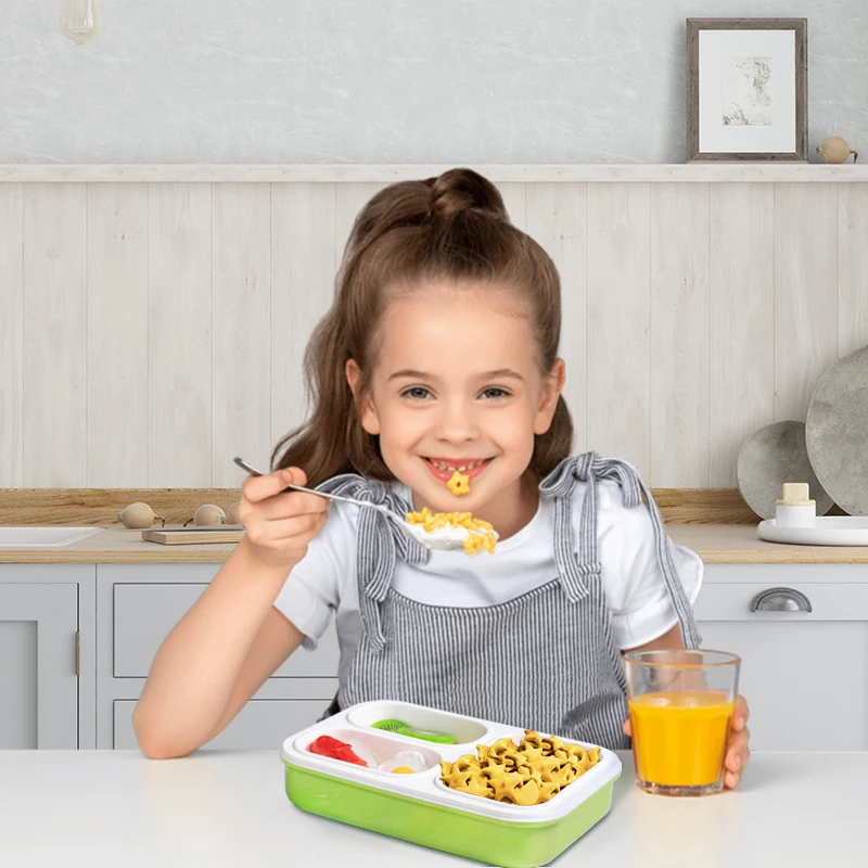 Leakproof Lunch Box Separate Compartments Children School Bento Box Food Container Microwave Dinnerware Lunch Box for Kids