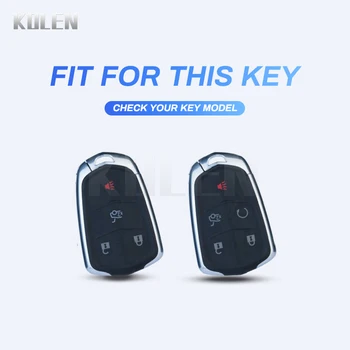 TPU Leather Type Car Key Case Cover For Cadillac ESV Escalade CTS XTS SRX ATS CT5 XT5 XT6 CT6 Protector Shell Fob Accessories - TPU Leather Type Car Key Case Cover For Cadillac ESV Escalade CTS XTS SRX ATS
