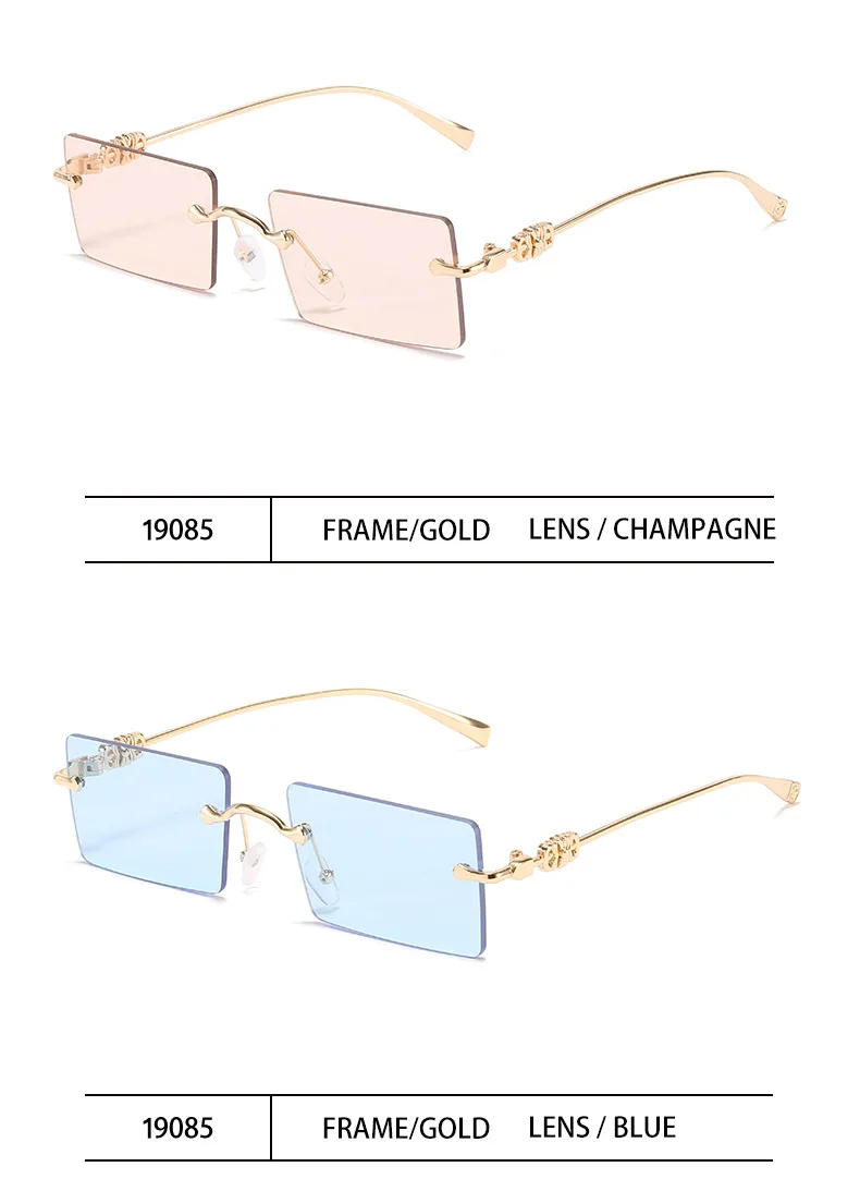 2021 Fashion Square Glasses Women Sunglasses Classic Vintage Metal Frame Eyeglasses Male Female Luxury Sun Glasses Uv400