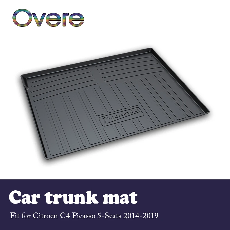 

Overe 1Set Car Cargo rear trunk mat For Citroen C4 Picasso 5-Seats 2014 2015 2016 2017 2018 2019 Waterproof mat Car accessories